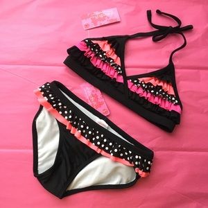NEW ❤️ Girls 2 Piece Swim Set - Exhilaration
